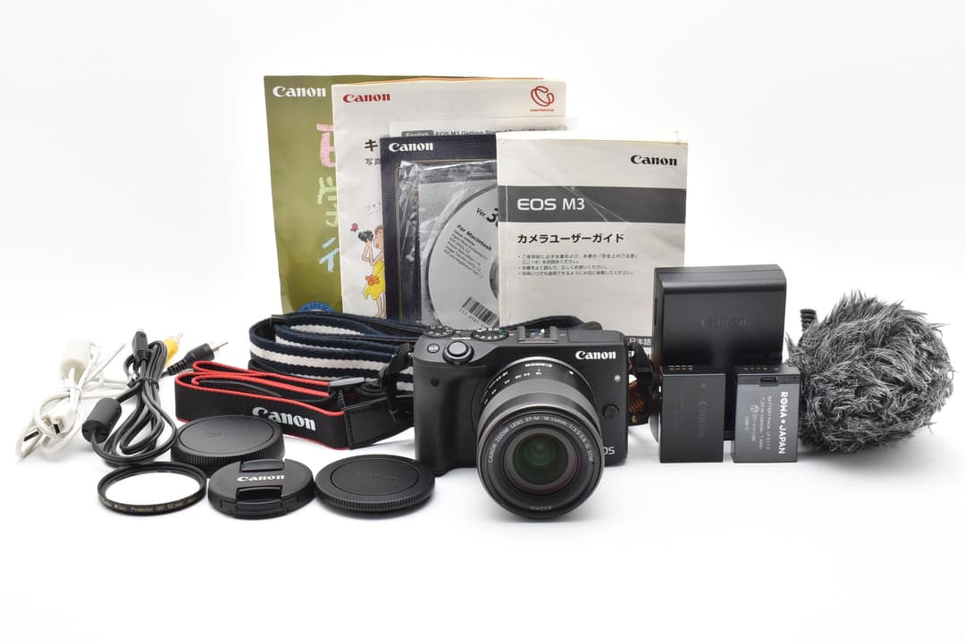 美品 Canon EOS M3 レンズキット + マイク