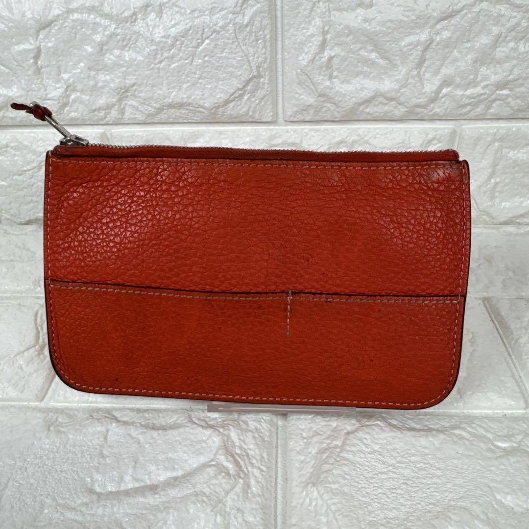 ゆう♤割引、様 HERMES ドゴン GM レッド レザー □Q刻印 エルメス