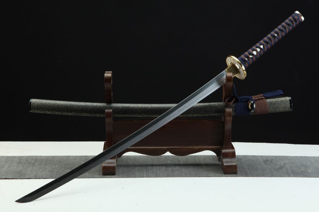 1056-武具 刀装具 日本刀　模造刀 居合刀 武士道 武蔵 鑑賞用 手鍛造打