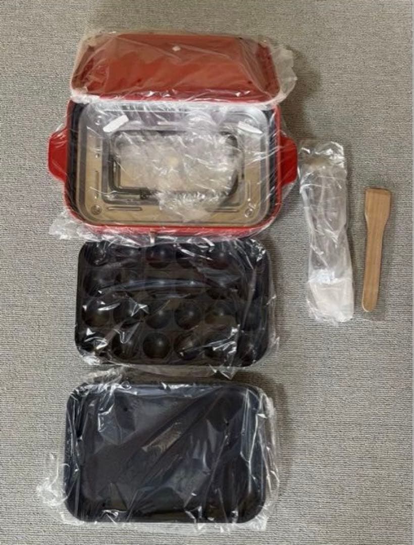 リサとガスパールホットプレート　赤（BRUNO）未使用