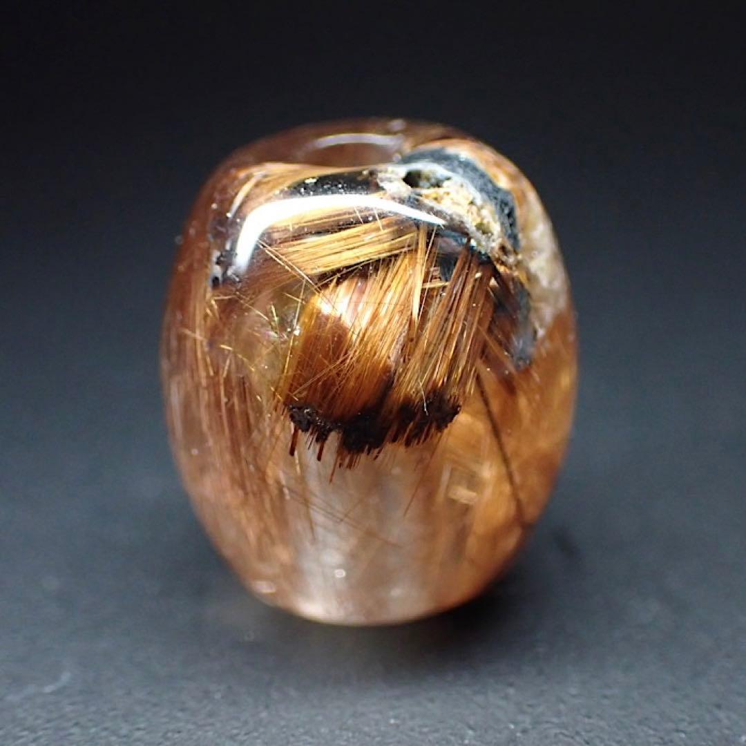 【中国産】ルチルクォーツのビーズ