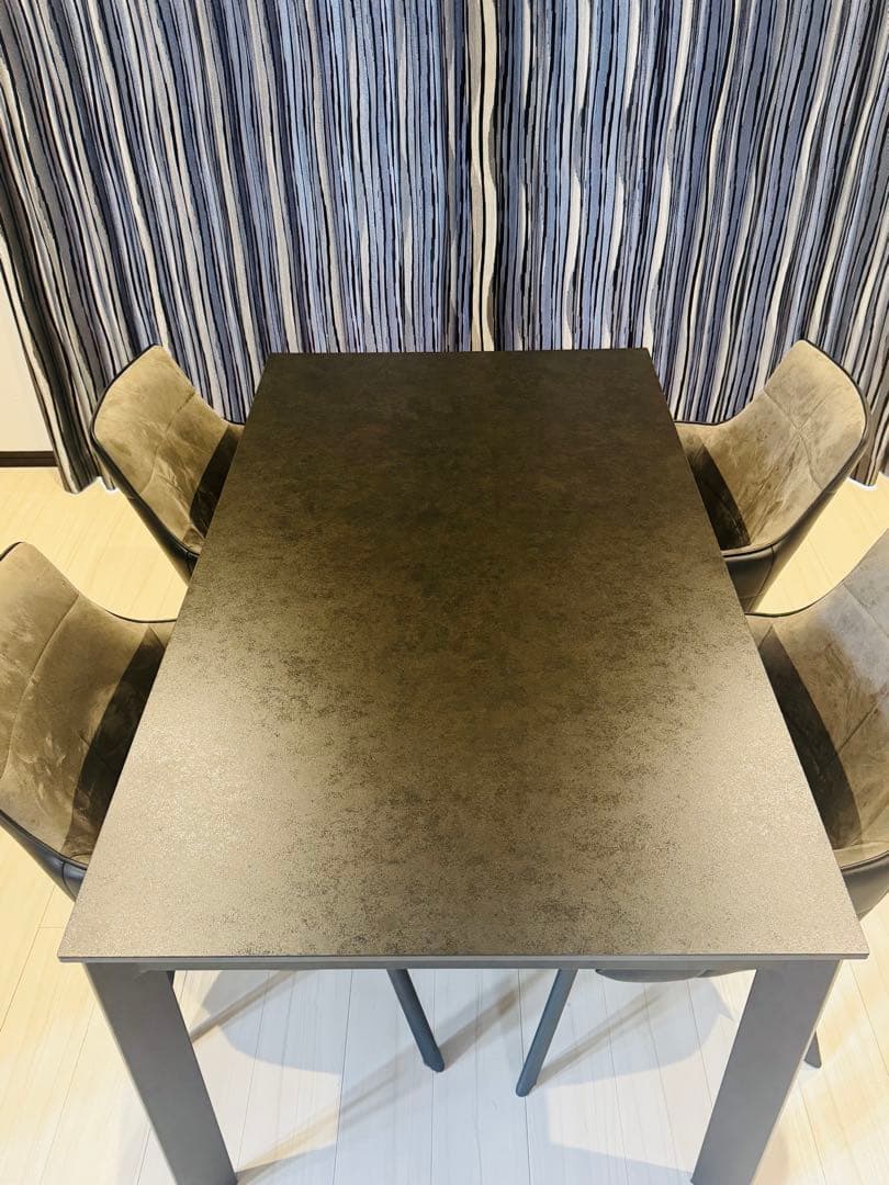 【KIRA】セラミック ダイニングテーブル (幅180cm)グレー