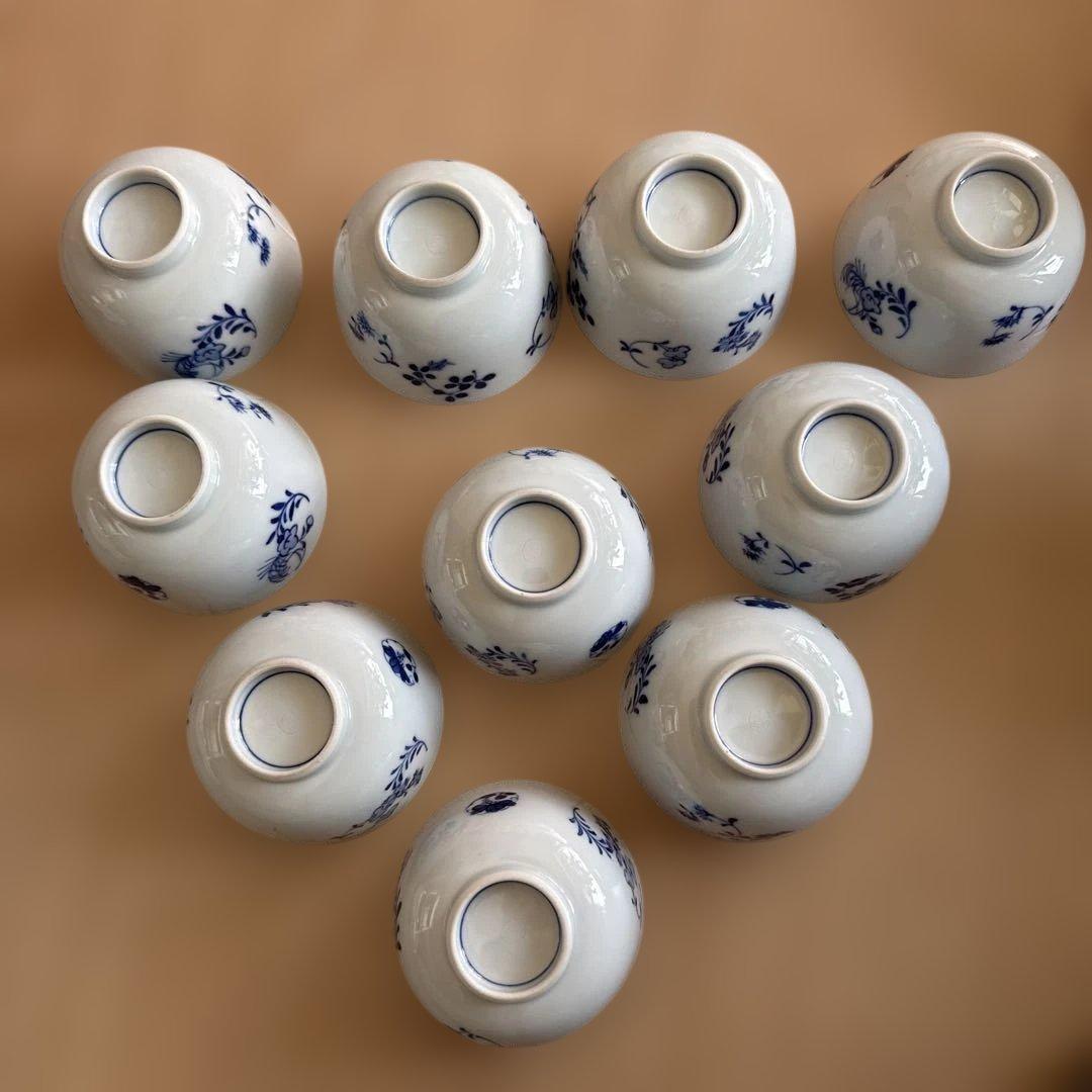 平安　喜泉造　七草模様　鉢　小鉢　中附　白泉　陶工白泉