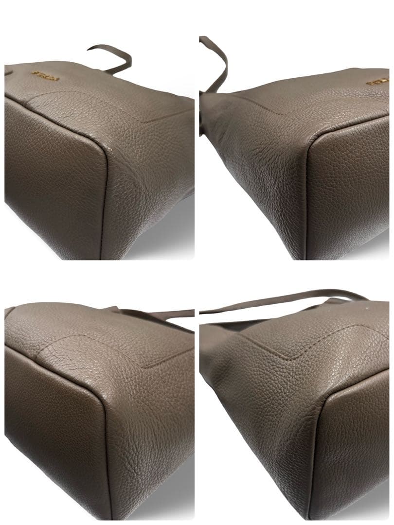 【良品】フルラ　カプリッチョ　2way ショルダーバッグ　ハンド　グレー斜め掛け