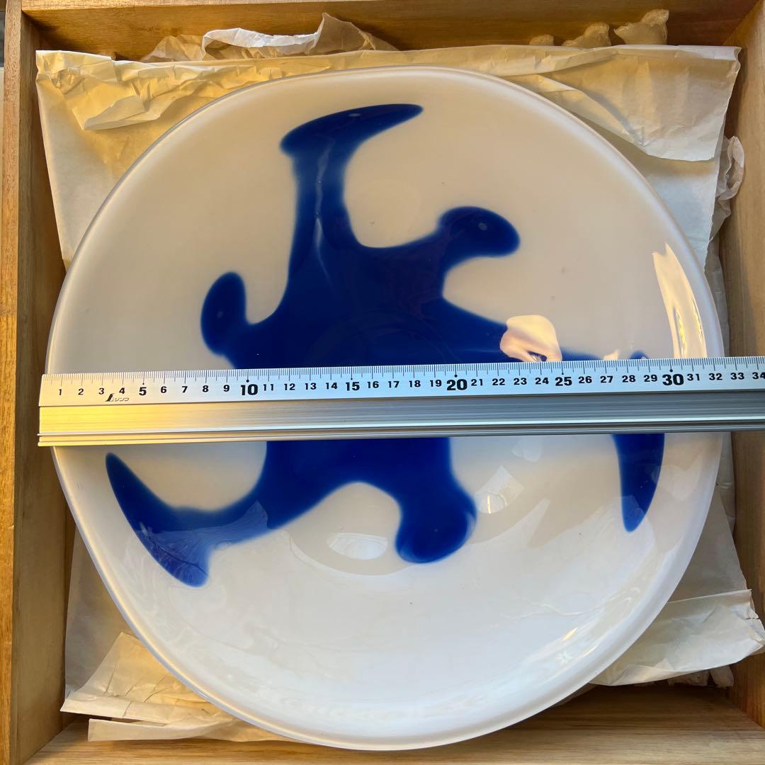 藤田潤　ガラス大皿　名品