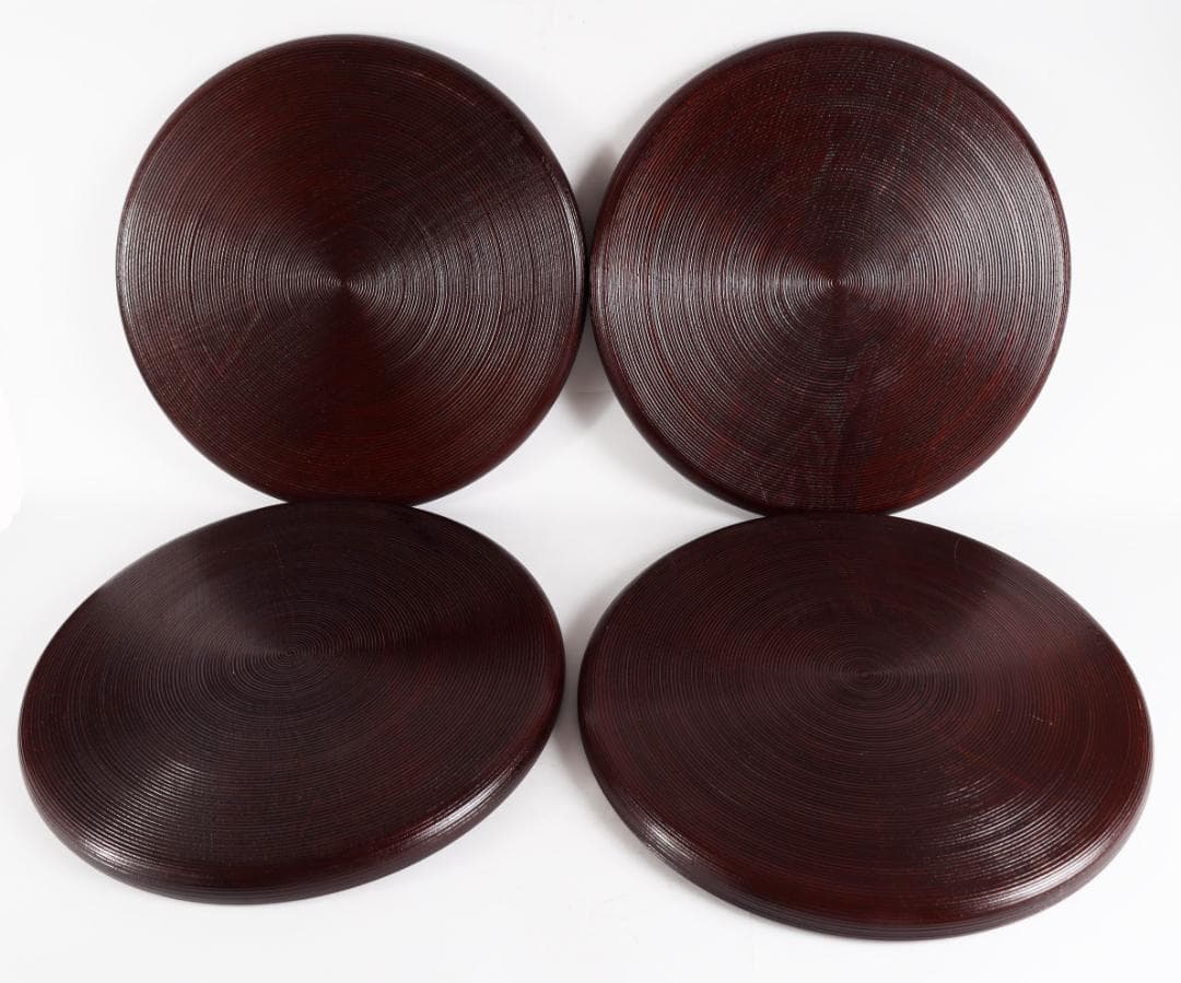 茶道具 糸目 丸膳 丸盆 塗匠利輔 十枚 木箱