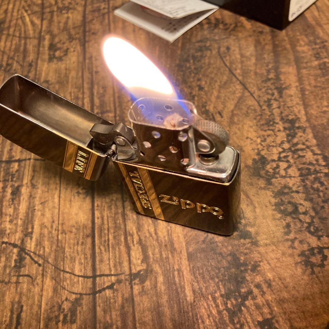 ZIPPO イタリック 1987年製 ガンメタ＆ゴールド