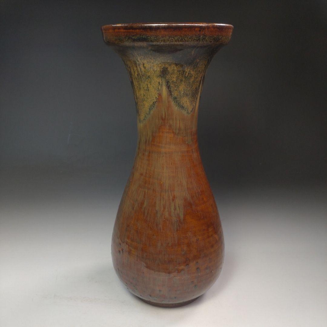 イ233 花瓶『亀井味楽造』『高取焼　御花瓶　花生　共箱』花器　茶道具