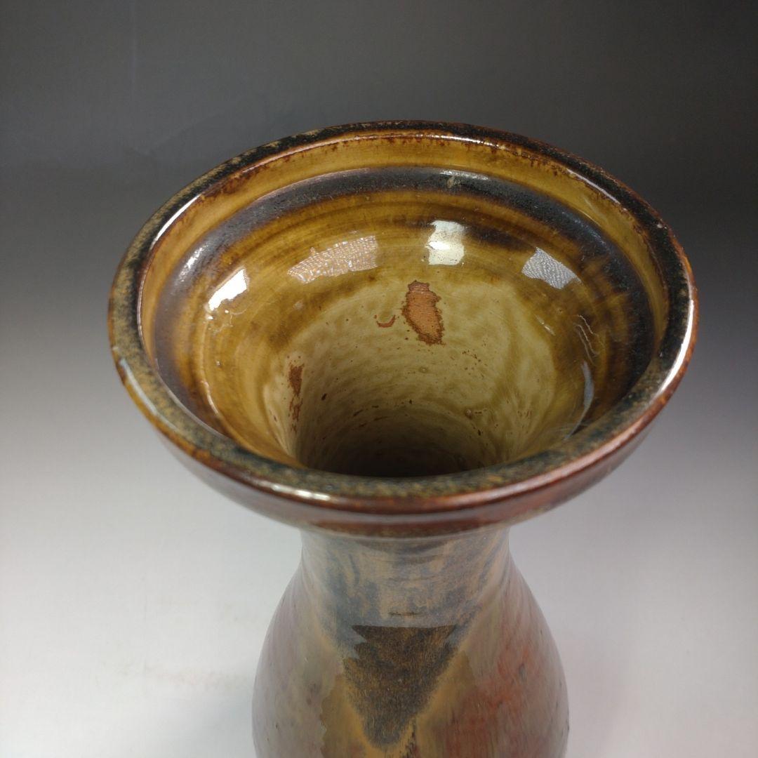 イ233 花瓶『亀井味楽造』『高取焼　御花瓶　花生　共箱』花器　茶道具