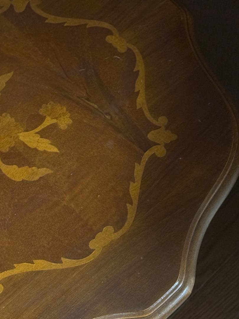 現品渡し　象嵌　イタリア　コーヒーテーブル　丸テーブル　サイドテーブル