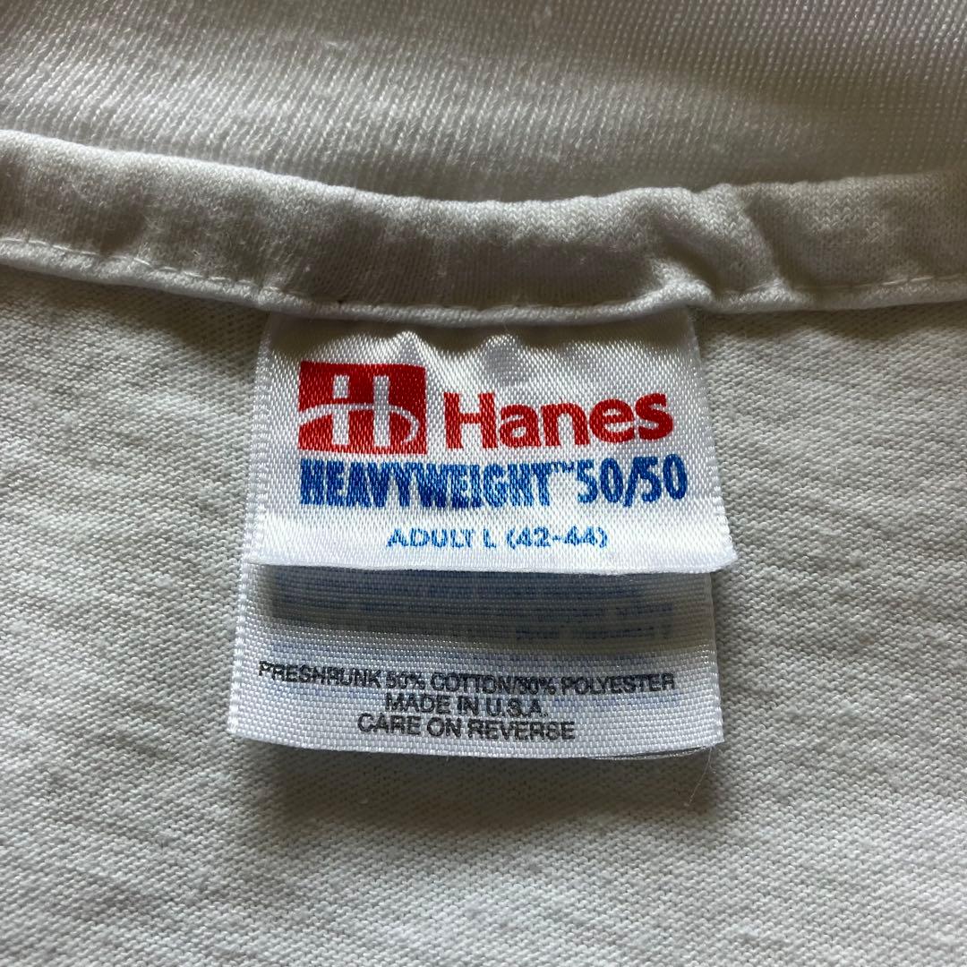 90's USA製 ヘインズ うさぎ 兎 デザインtシャツ 白 L