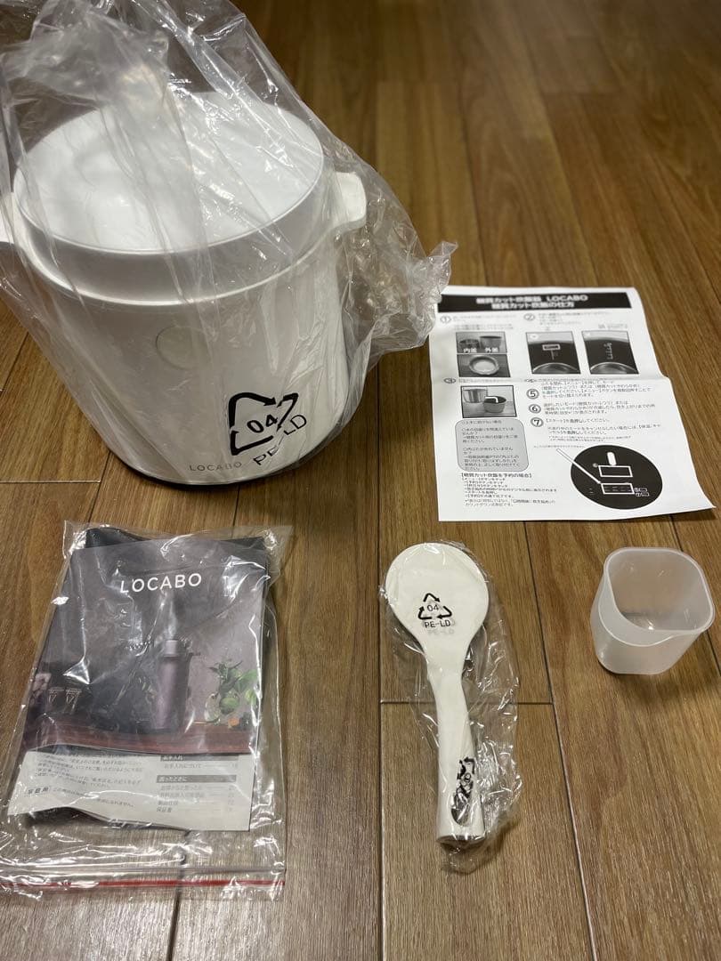 【使用1回のみ】【付属品全てあり】LOCABO 炊飯器 JM-C20E-W