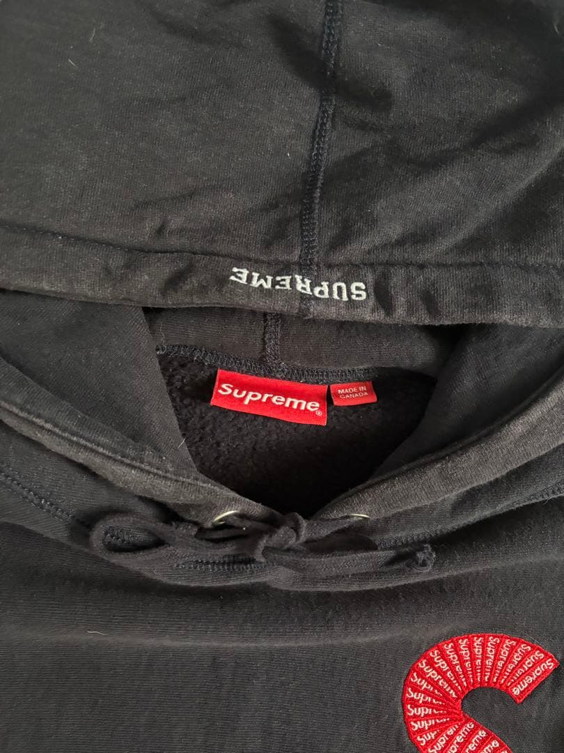 Supreme ネイビーパーカー Sロゴ