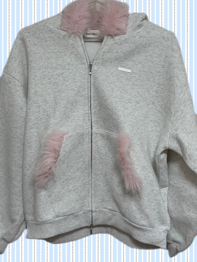 ロゼミューズFur trimming zip パーカーのみ