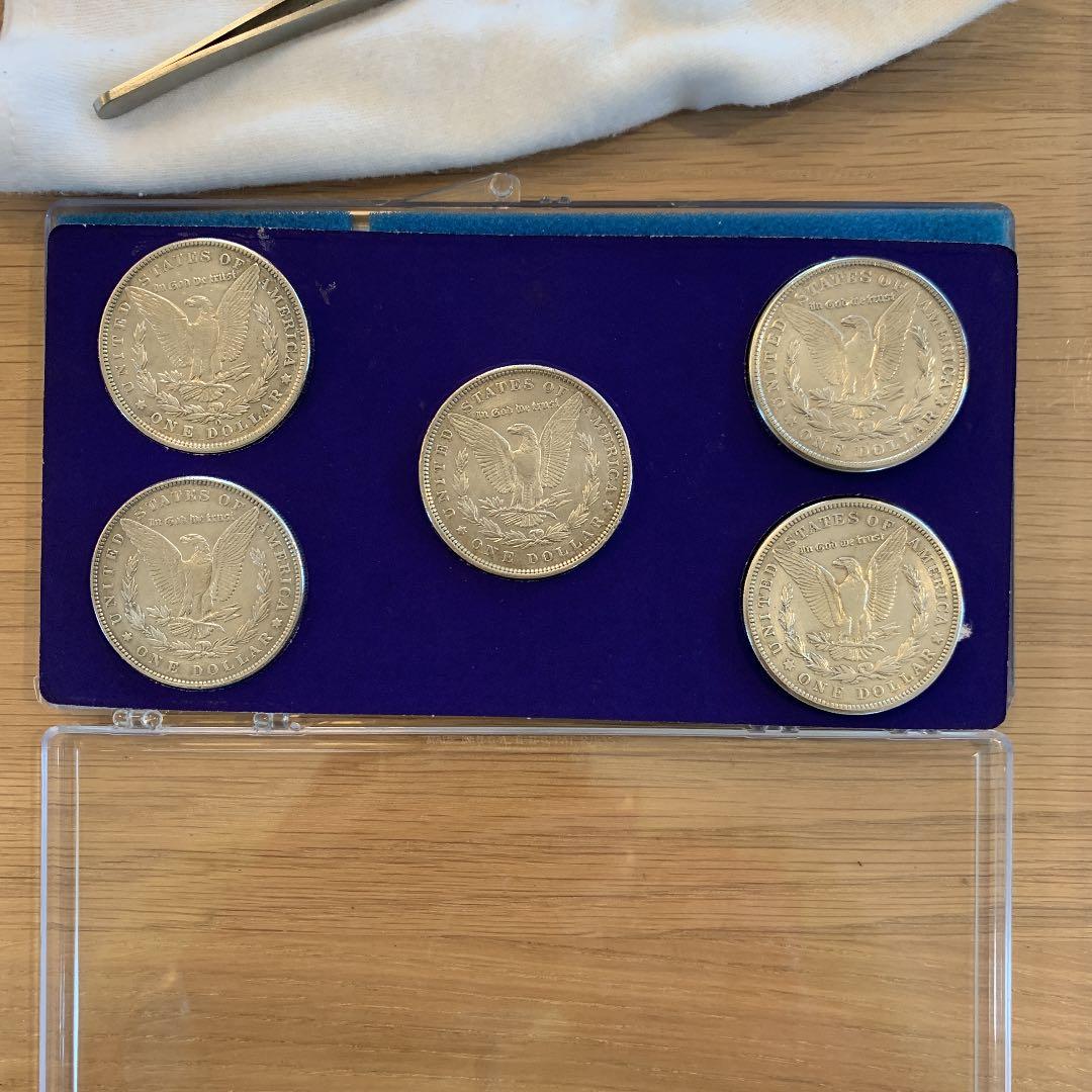 米国モーガンダラー　1ドル銀貨の5枚セット
