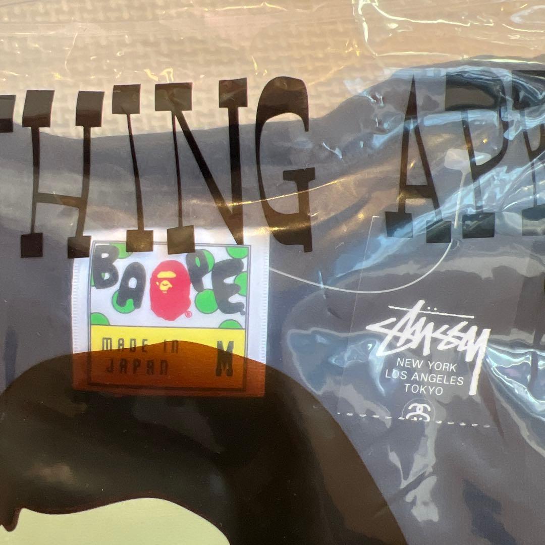 A BATHING APE ×stussyコラボTシャツ ブラックM