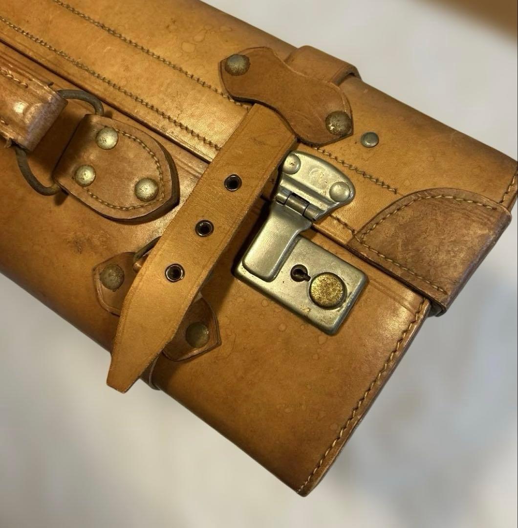 本革　レトロ　バッグ　キャリーケース