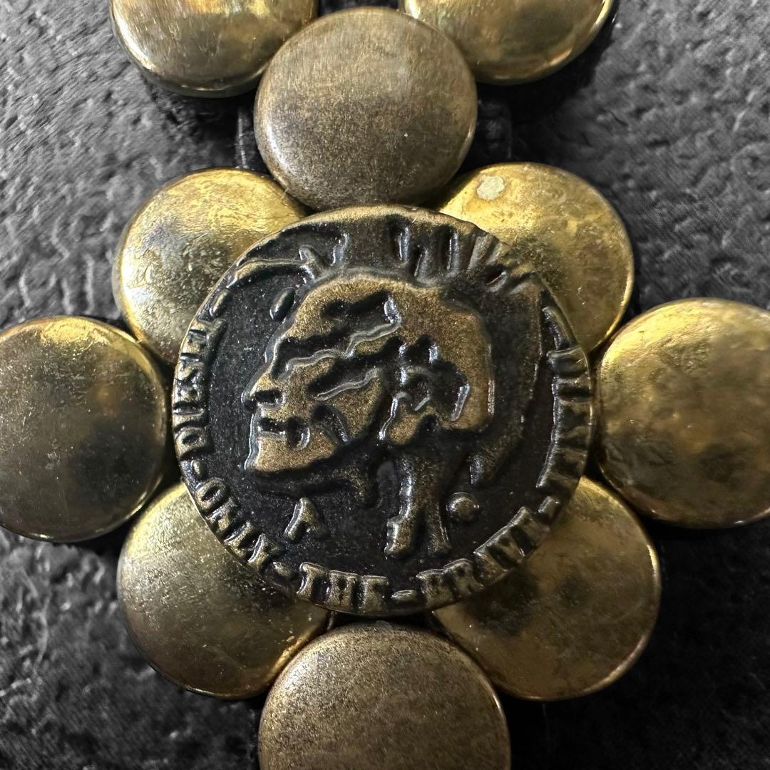 超希少✨DIESEL y2k 00s ブレイブマン スタッズ　レザーブレスレット