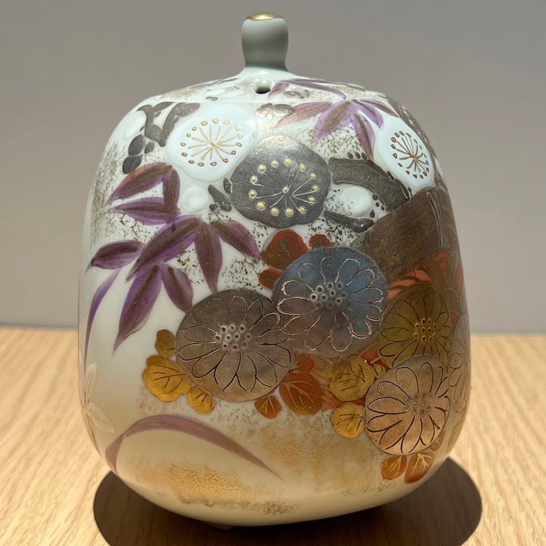 清水焼　平安瑞光窯　土谷稔　四君子　香炉