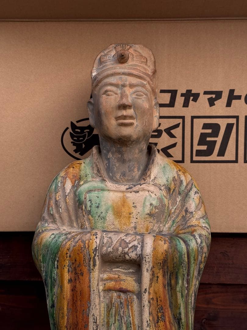‼️リサイクルFORTへフォロー‼️6/7唐物買取①‼️中国の唐三彩の神官像‼️