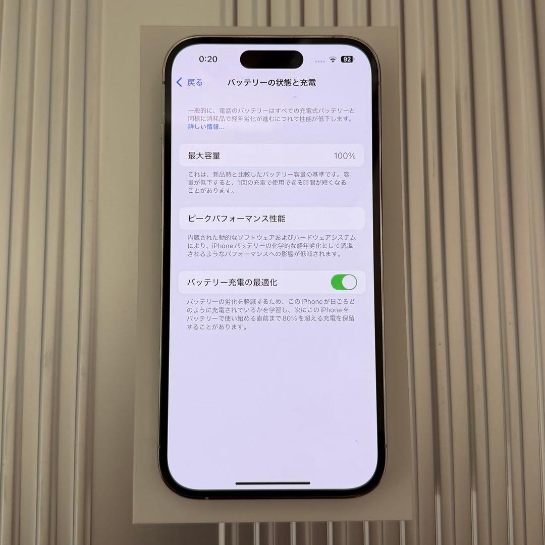 iPhone 14 Pro 256GB シルバー（バッテリー100％）