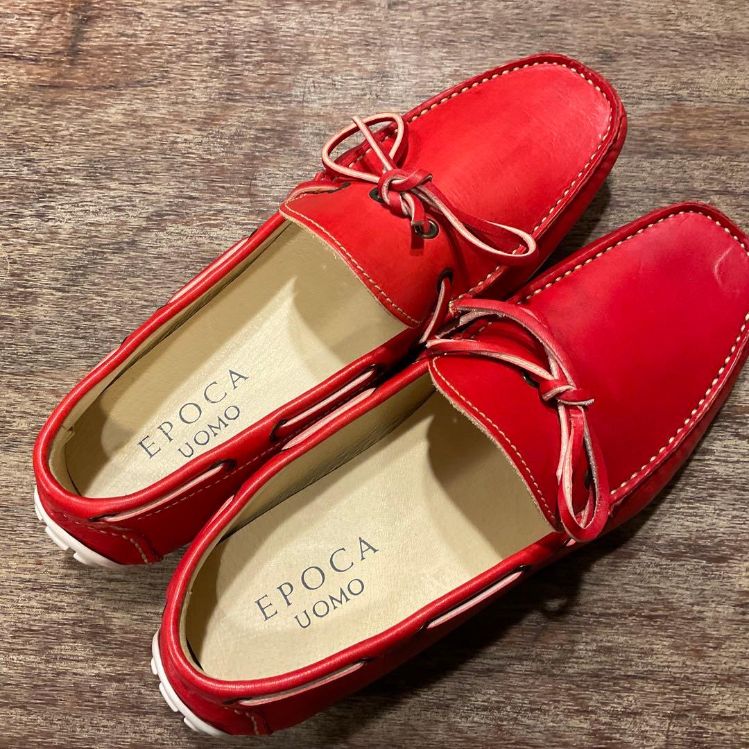 未使用品！エポカウォモ レザー ドライビングシューズ 1351 メンズ 40