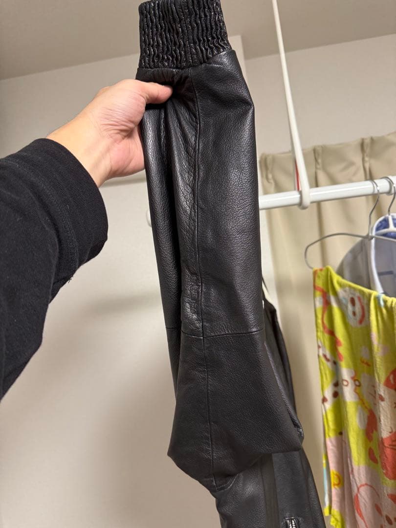 美品　AVIREX ラムレザー トラックジャケット