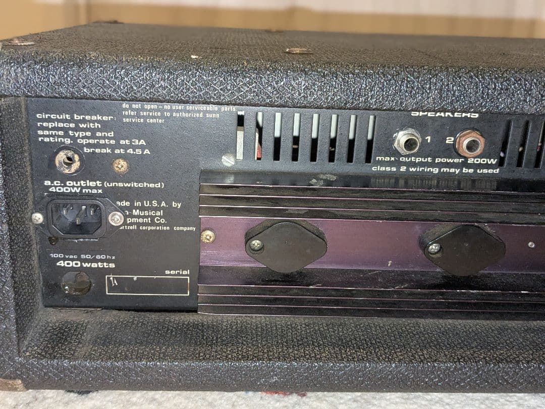 sunn concert bass ベース用アンプ