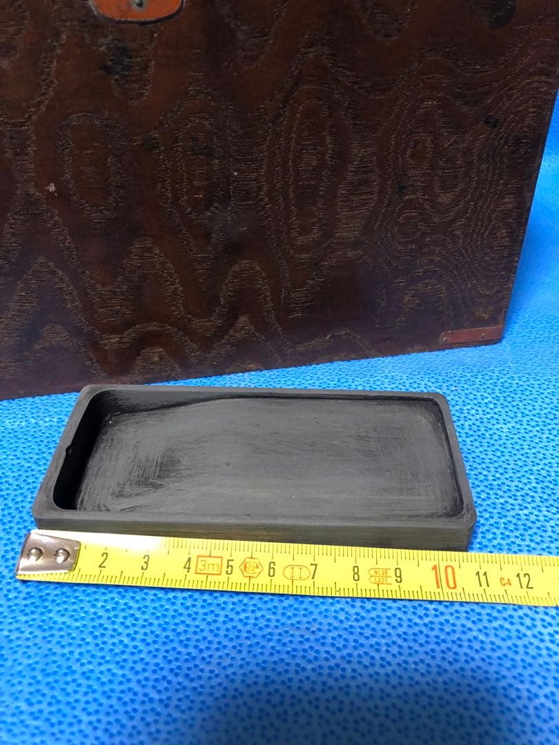 掛け硯箱　古道具　骨董　アンティーク　江戸明治大正時代　硯そろばんなど小物付