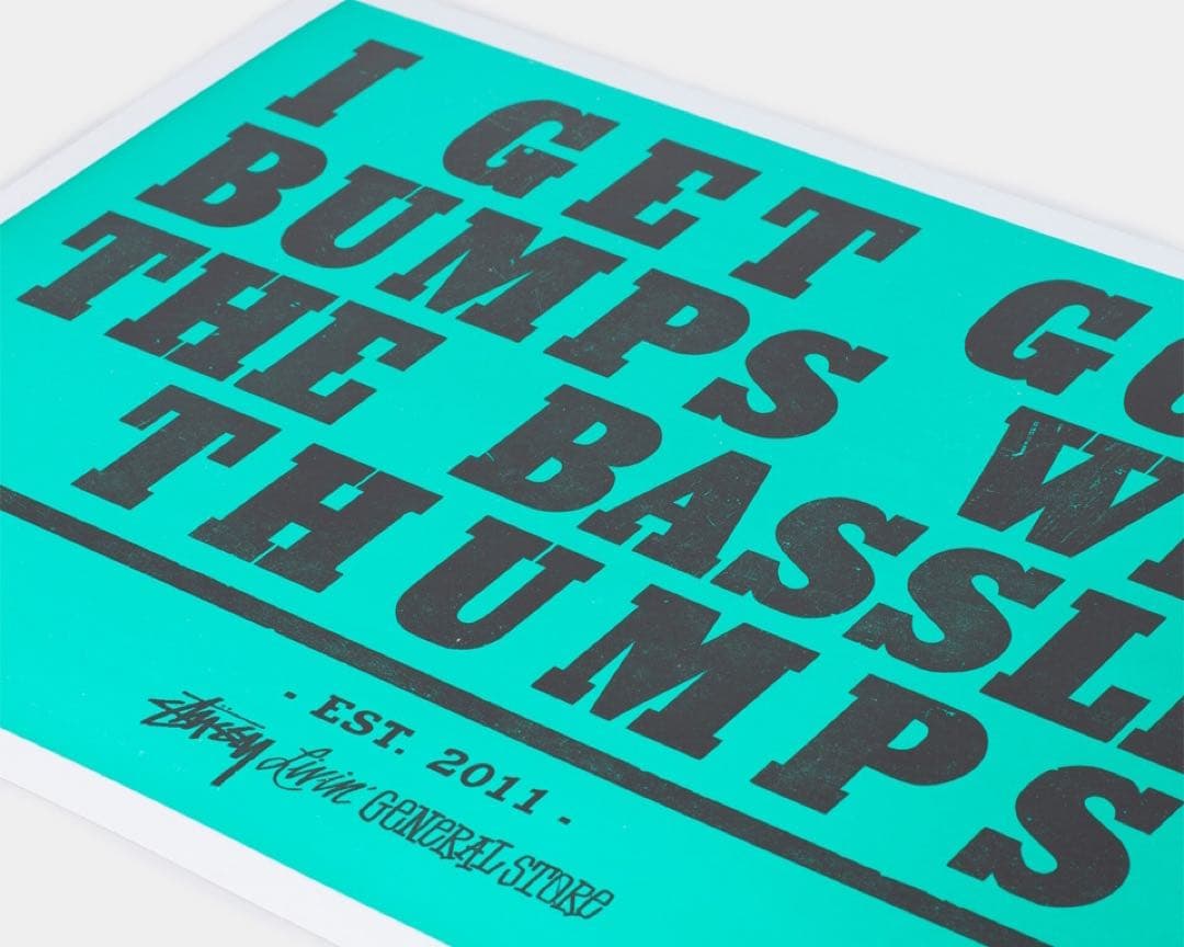 STUSSY LivinGS Letterpress レタープレスポスター