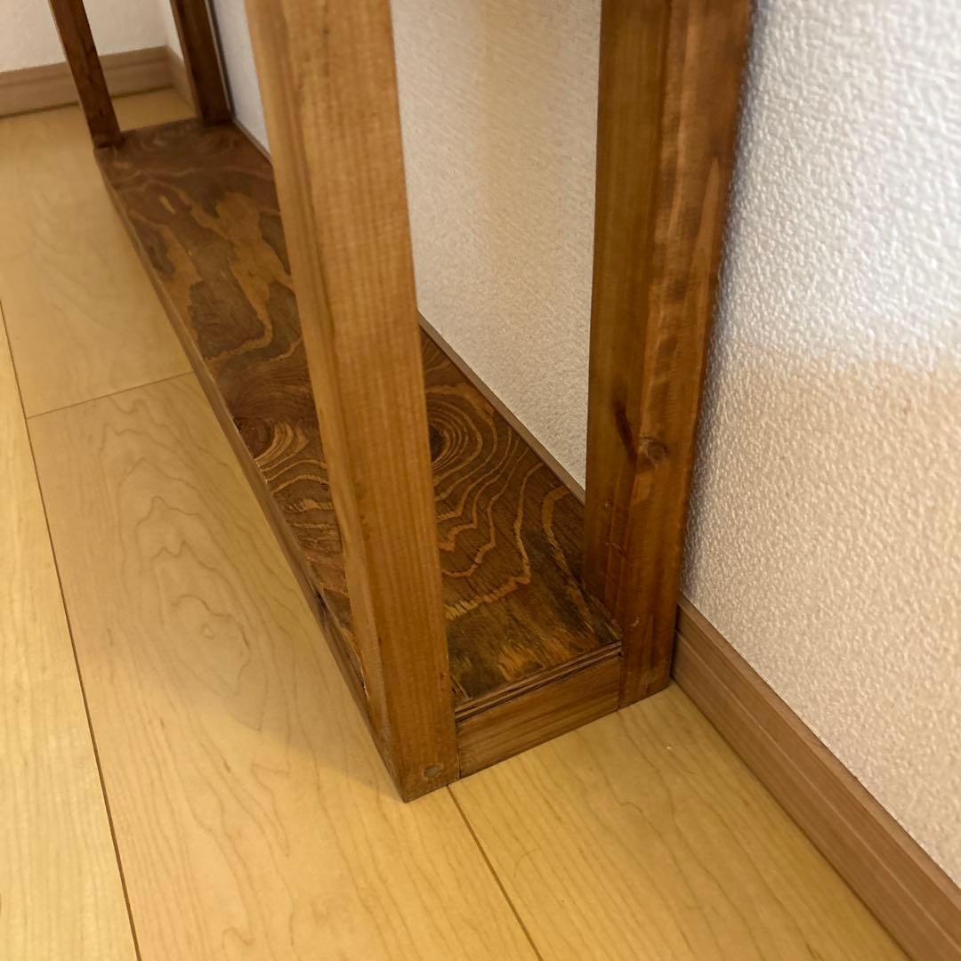 アンティーク風スリムラック　棚　ハンドメイド　飾り棚