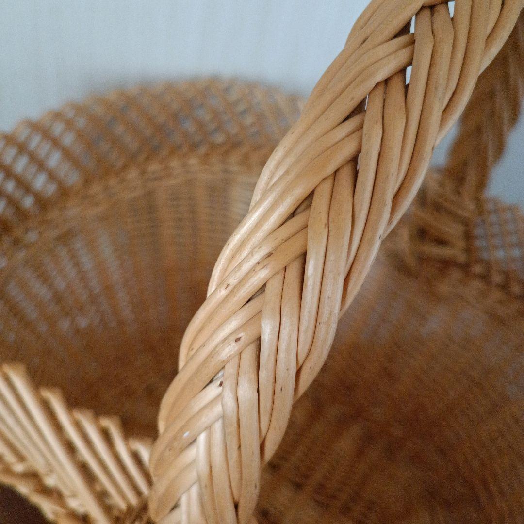 キャトルセゾン フランス 柳 バスケット カゴ パニエ 希少レア 蚤の市 古道具