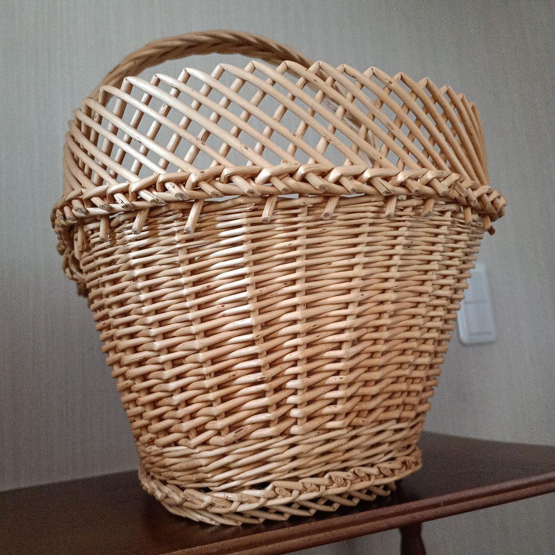 キャトルセゾン フランス 柳 バスケット カゴ パニエ 希少レア 蚤の市 古道具