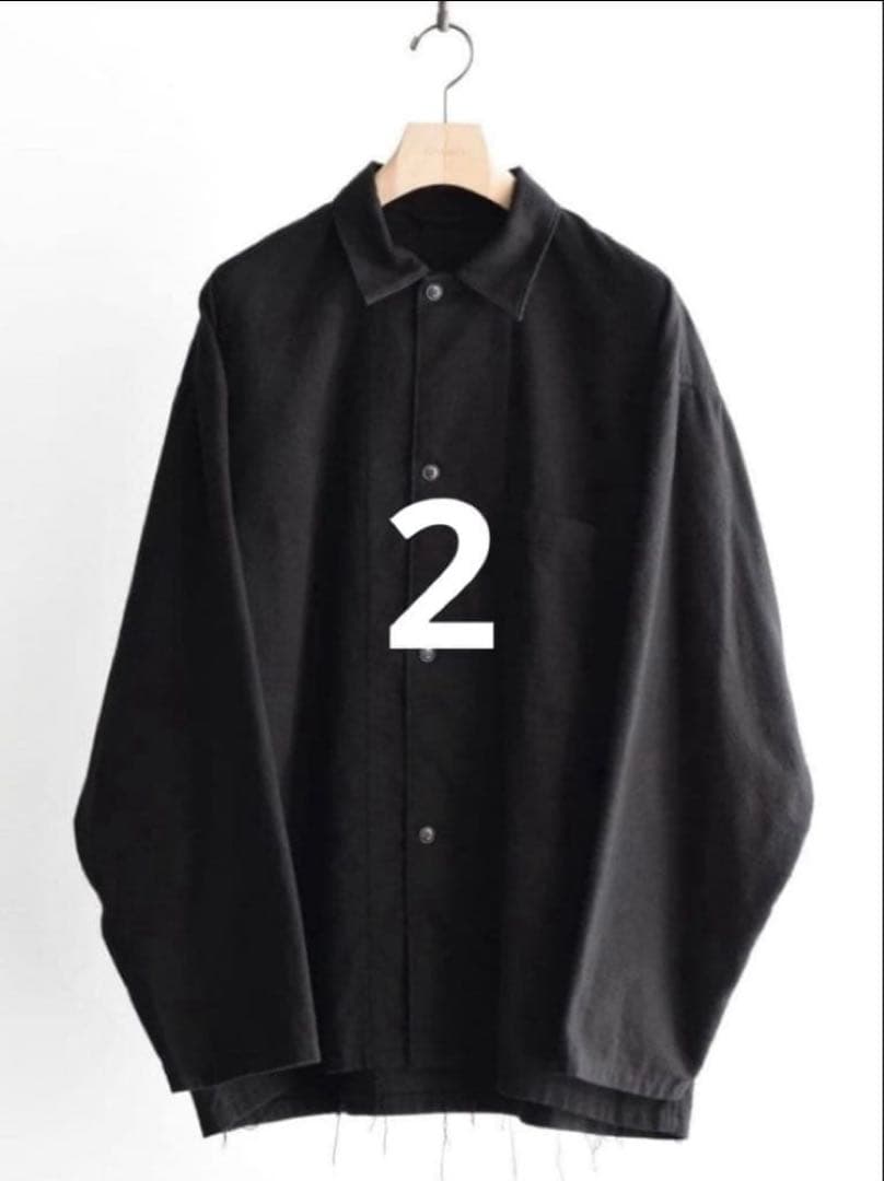 25AW COMOLI コモリ コットンネル シャツジャケット ブラック　2