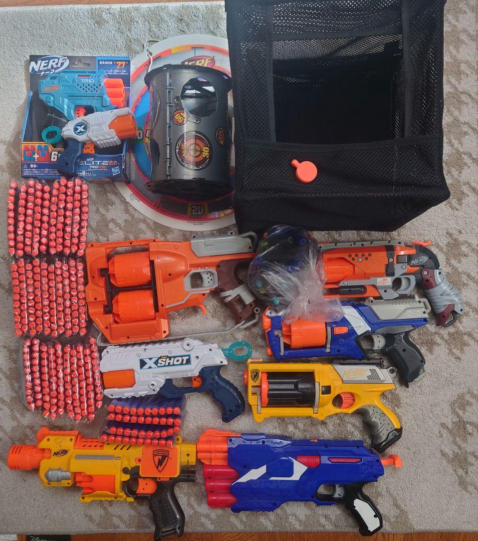 ナーフ7丁 的3 弾新品340発 NERF