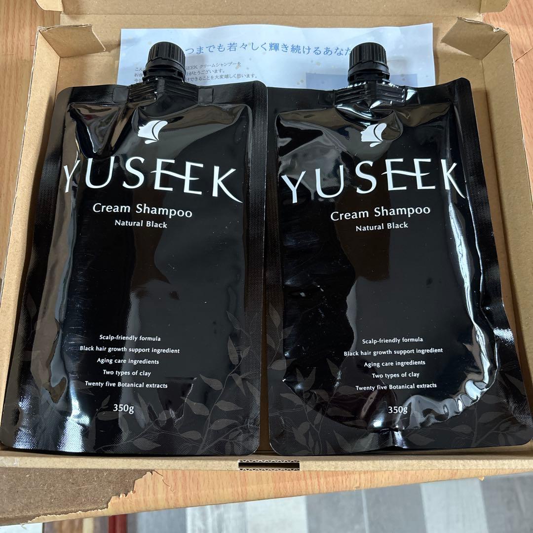 YUSEEK クリームシャンプー　ナチュラルブラック350g x 2