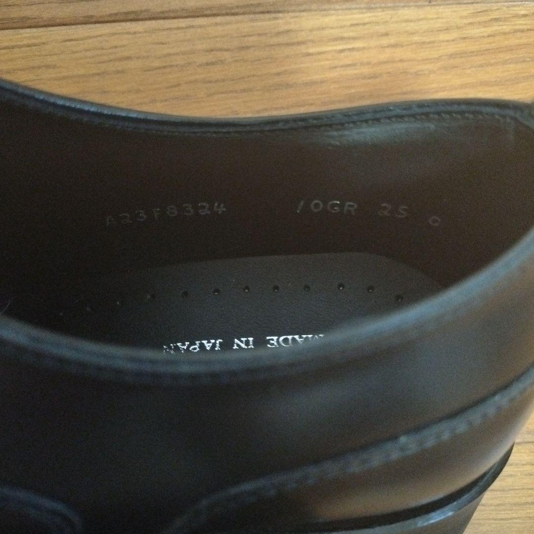 25センチ、リーガル、黒色、ストレートチップ