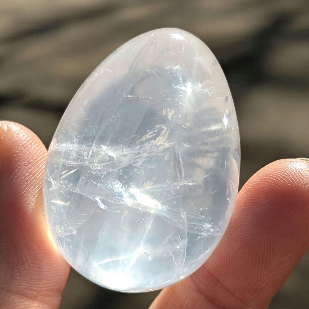 高品質☆ジラソル エッグ ミルキークォーツ 水晶 天然石 クリスタル ヒーリング