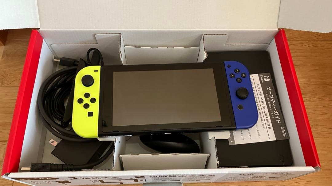 美品！Nintendo Switch 本体 付属品あり 箱付き イエロー/ブルー