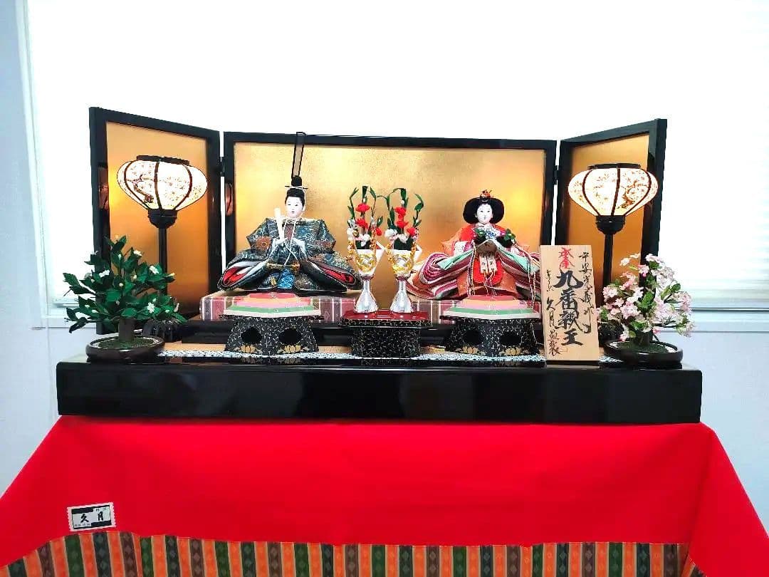 直前週末お値下げ逸品 おひな様 ひな祭り 久月 親王飾り綺麗なお顔 平安光義作