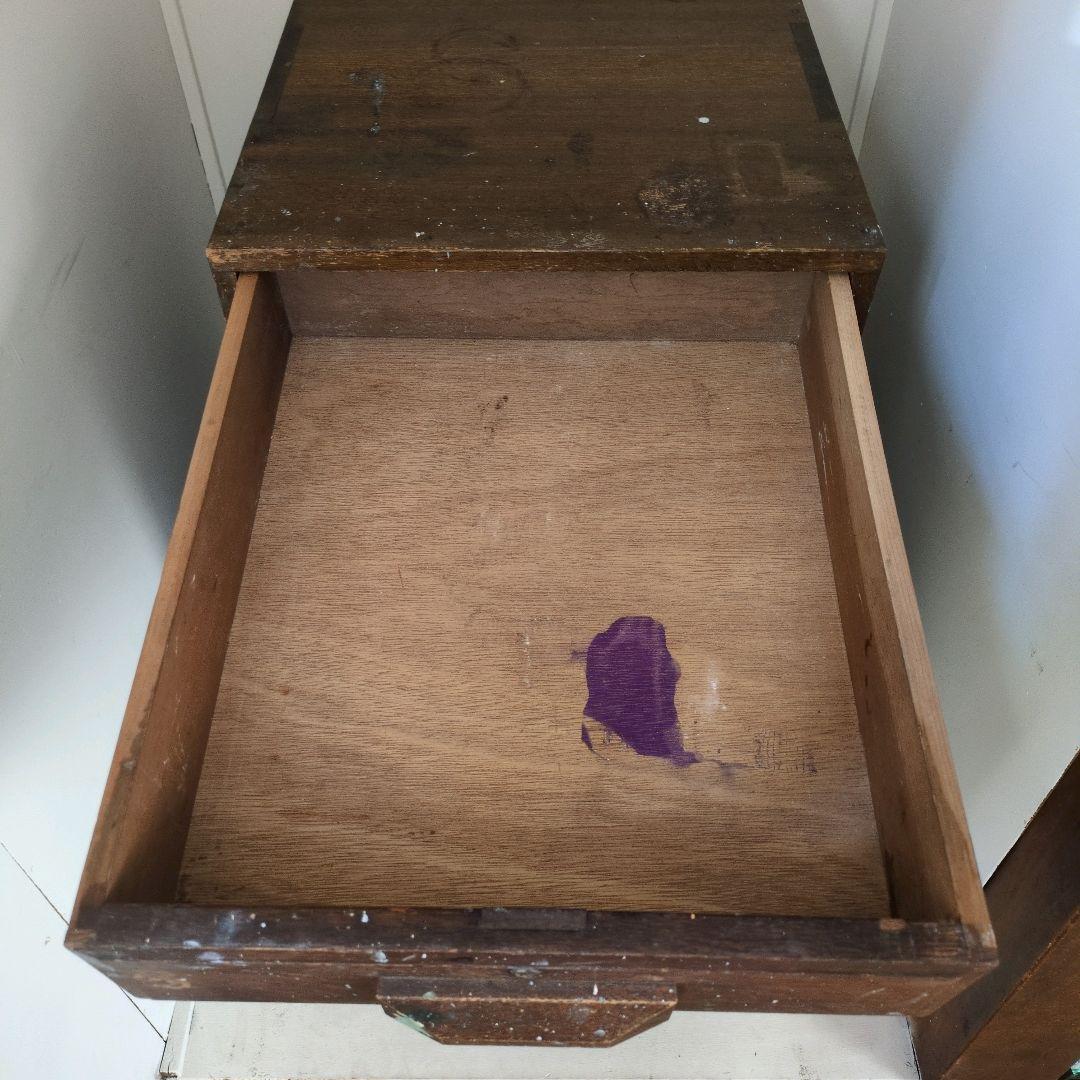 アンティーク ヴィンテージ レトロな大きな引出しシェルフ 木製