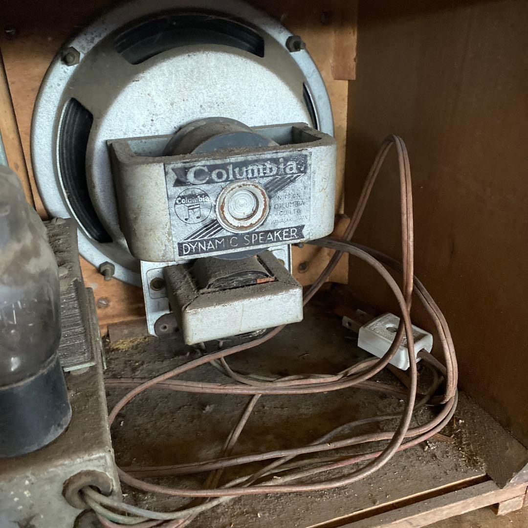 Columbia 真空管ラジオ 木製キャビネット 昭和レトロ