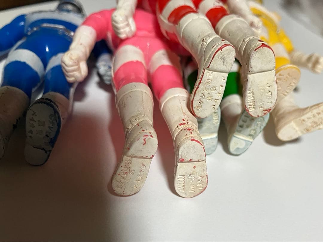 超電子バイオマン　ソフビ5体セット　１９８４年バンダイ