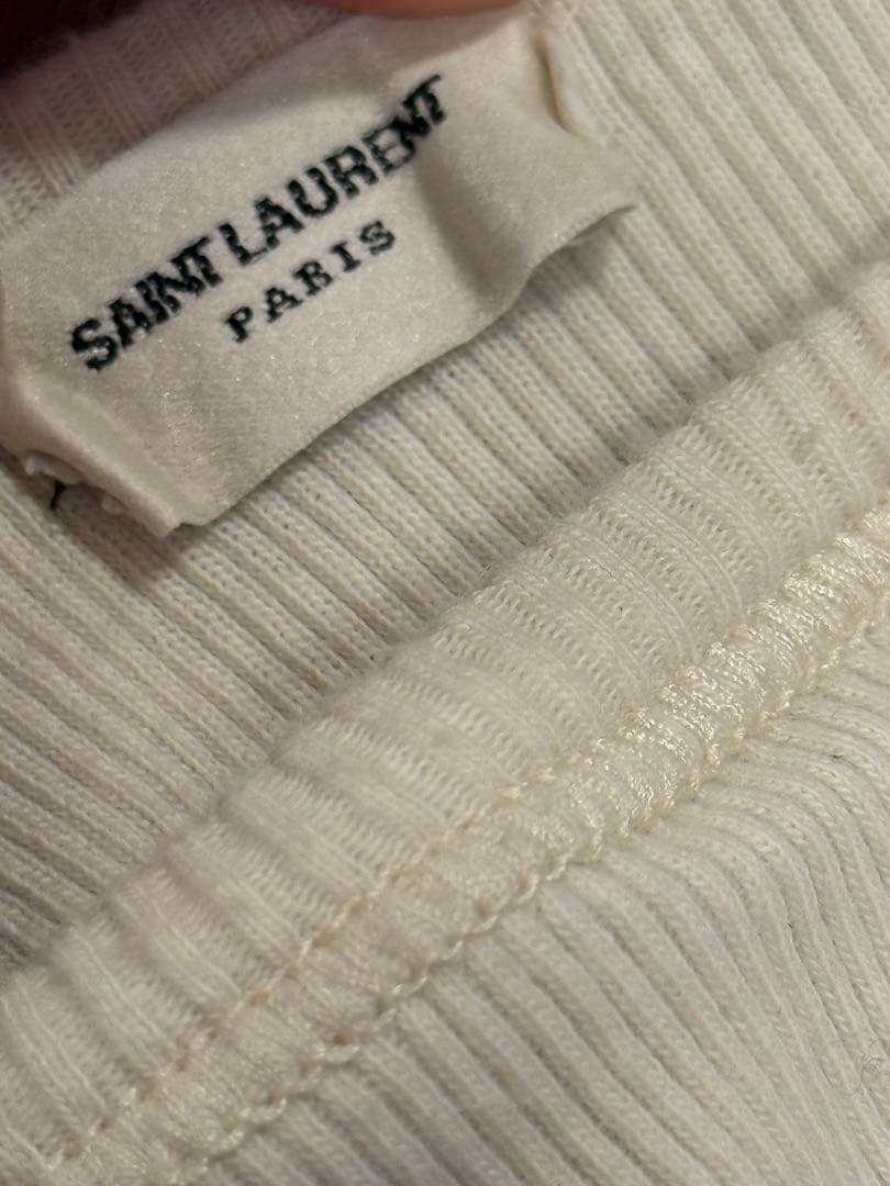 SAINT LAURENT アイボリー リブタンクトップ　送料込み