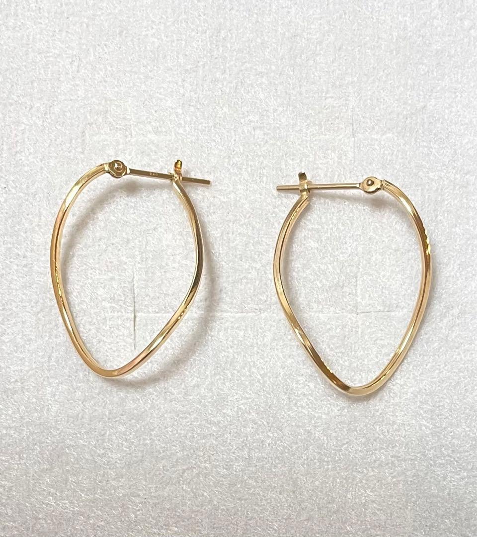 jewel&closet by L&Co. フープピアスk10 イエローゴールド