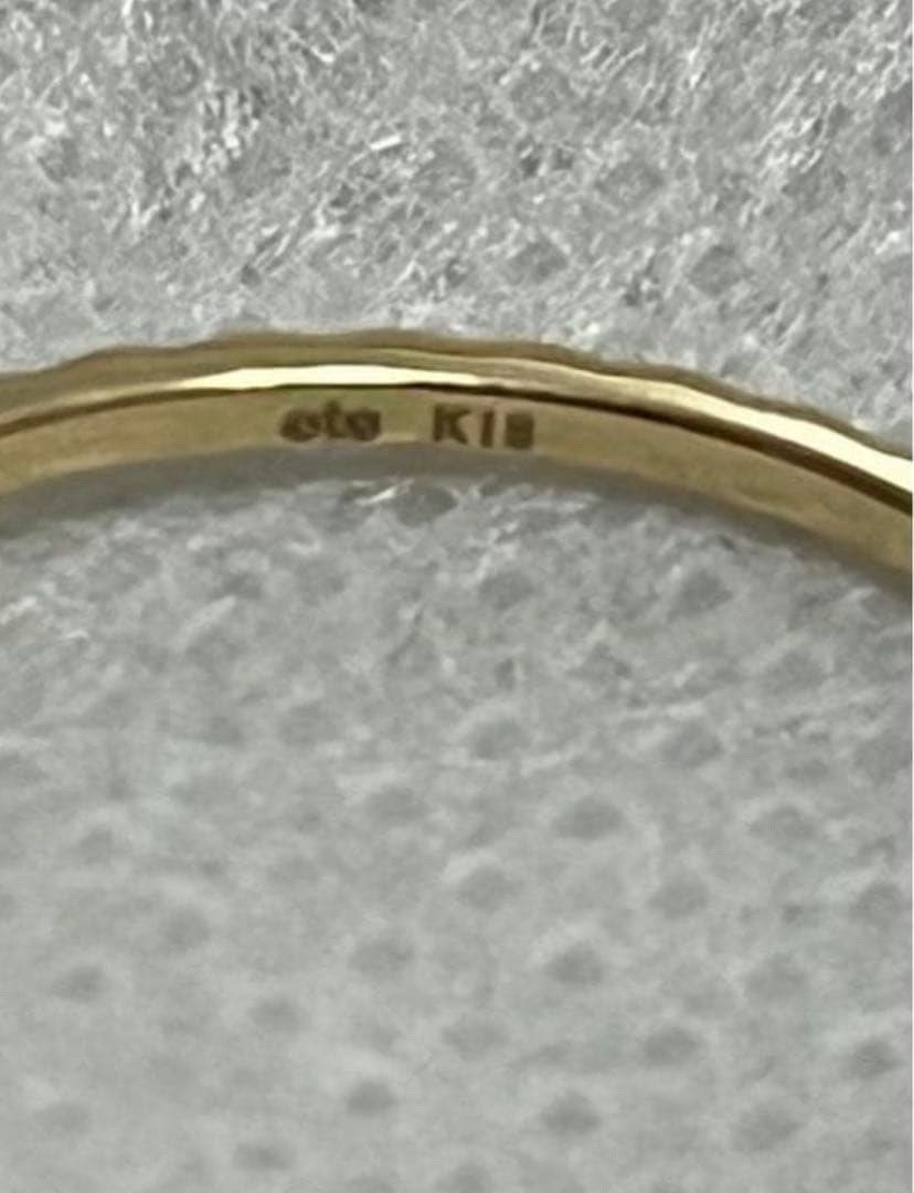 ete クレール　スタッズカットリング　15号　K18