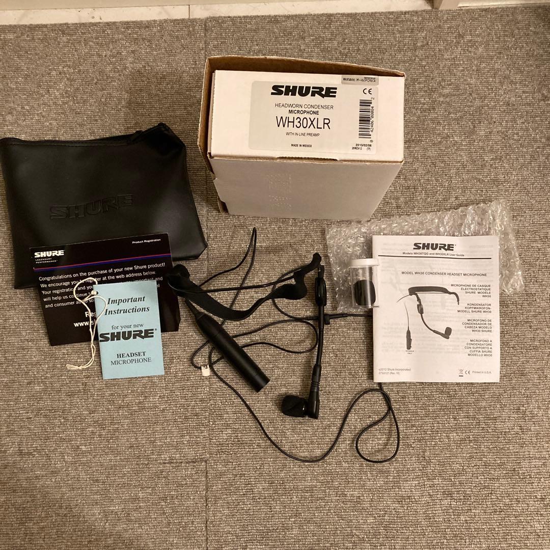 【まもなく終了】SHURE シュア WH30XLR ヘッドワーンマイク