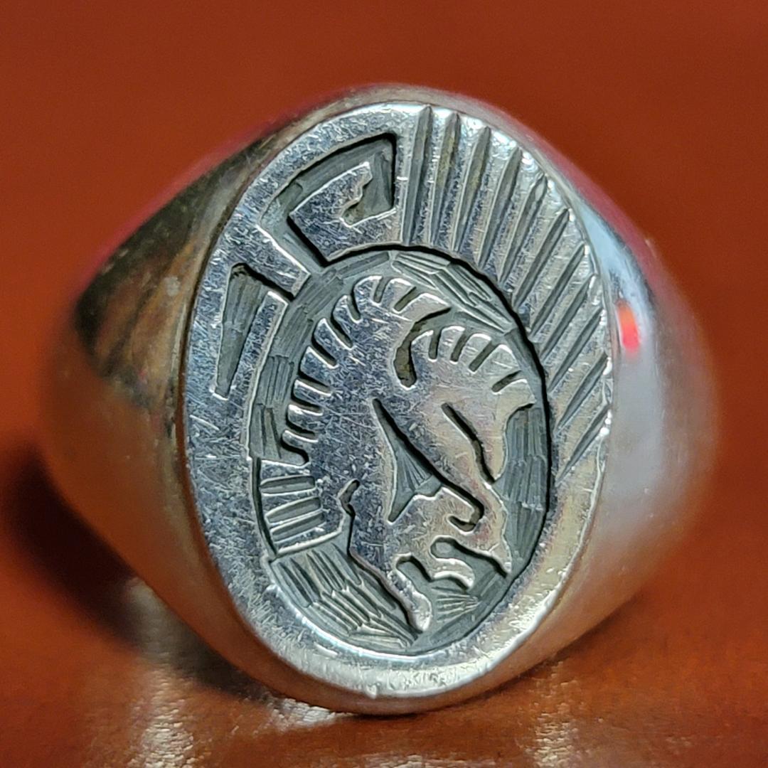 【予約】ビンテージ品 シルバー925 ナバホ シルバーリング インディアン