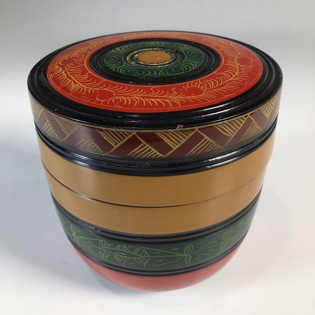 Ｎ２７８　棗　『道場宗廣作』『唐物写』『独楽棗』　共箱　茶道具