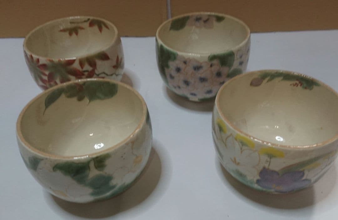 茶道具 京焼・清水焼・陶あん窯抹茶茶碗・未使用品４個